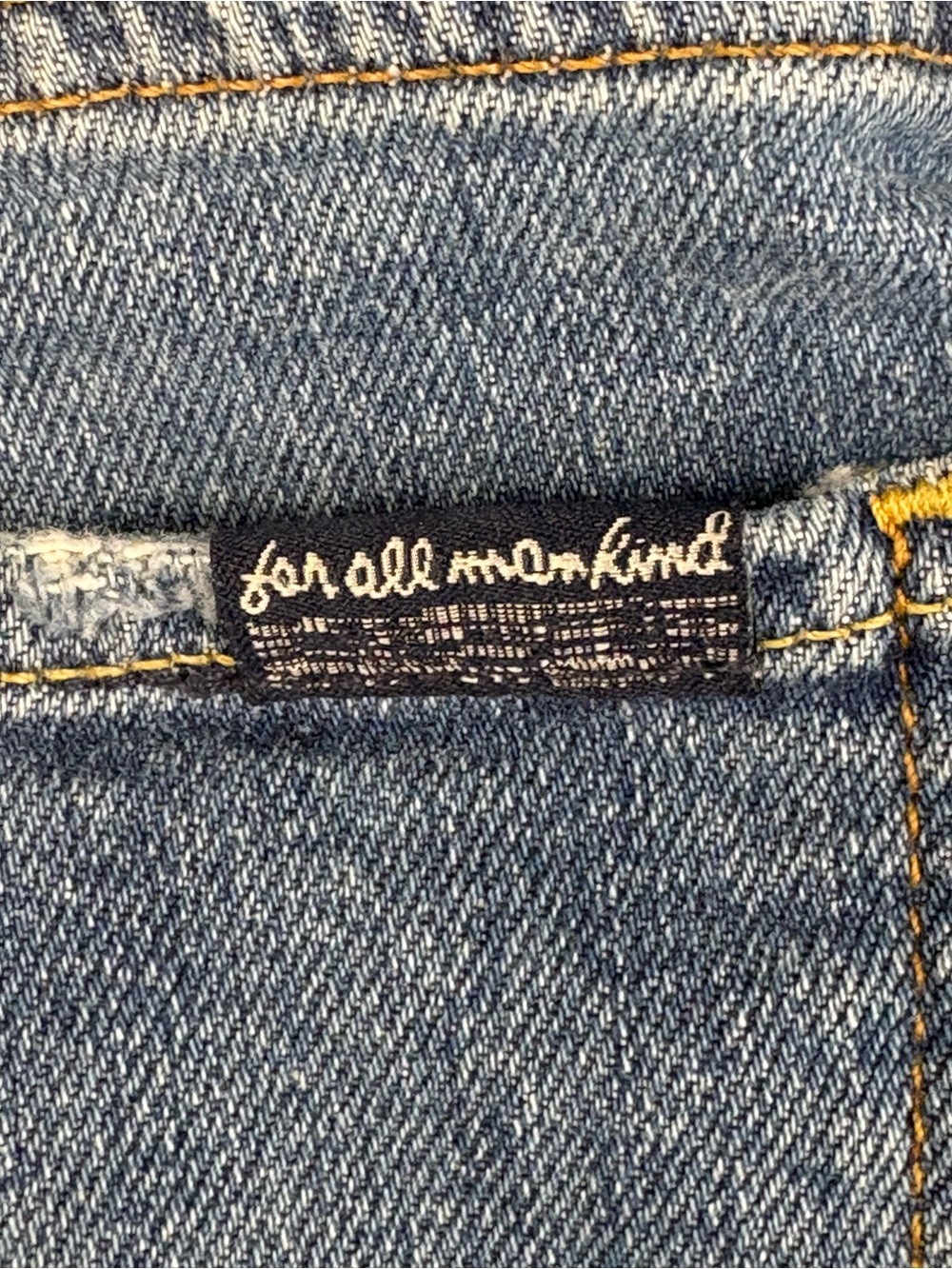7 For All Mankind Allovers light blue denim jeans with gold stitching - Picture 7 of 12